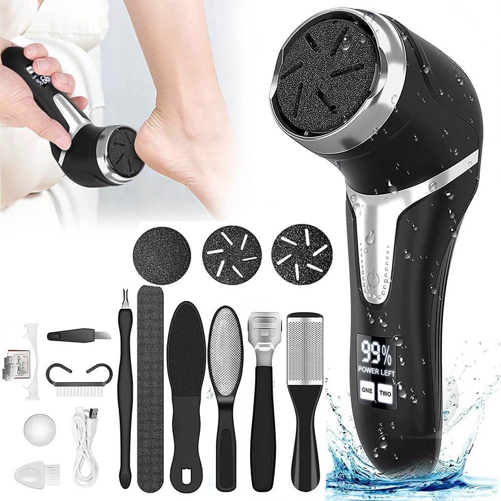 TEMU Electric Foot File Waterproof Hard Skin Remover Feet Pedicure Set Rechargeable