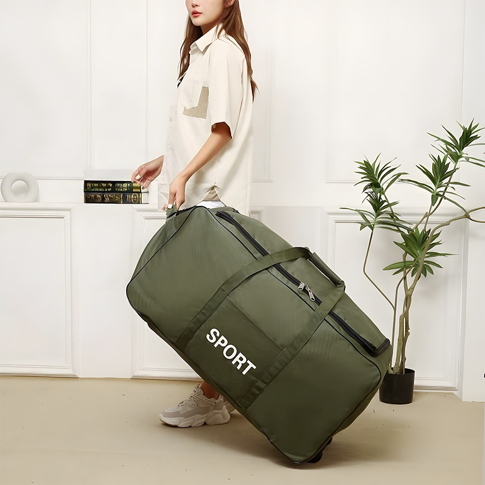 TEMU Large Capacity Thick Storage Bag, Oxford Cloth Wheeled Luggage Packing Bag, Moving Duffle Bag Perfect For , Travel Trips, Home Organization,