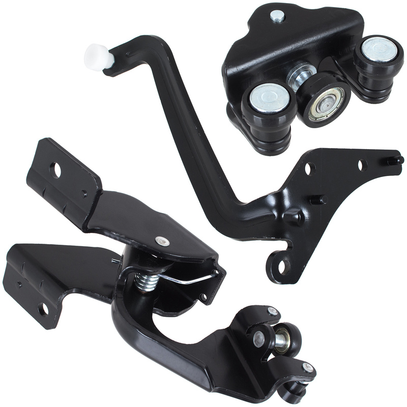 Sliding Side Door Tracks For Ii From 2007 – Top + Middle With Bracket + Bottom Without Bracket, Set Of 3 Pcs