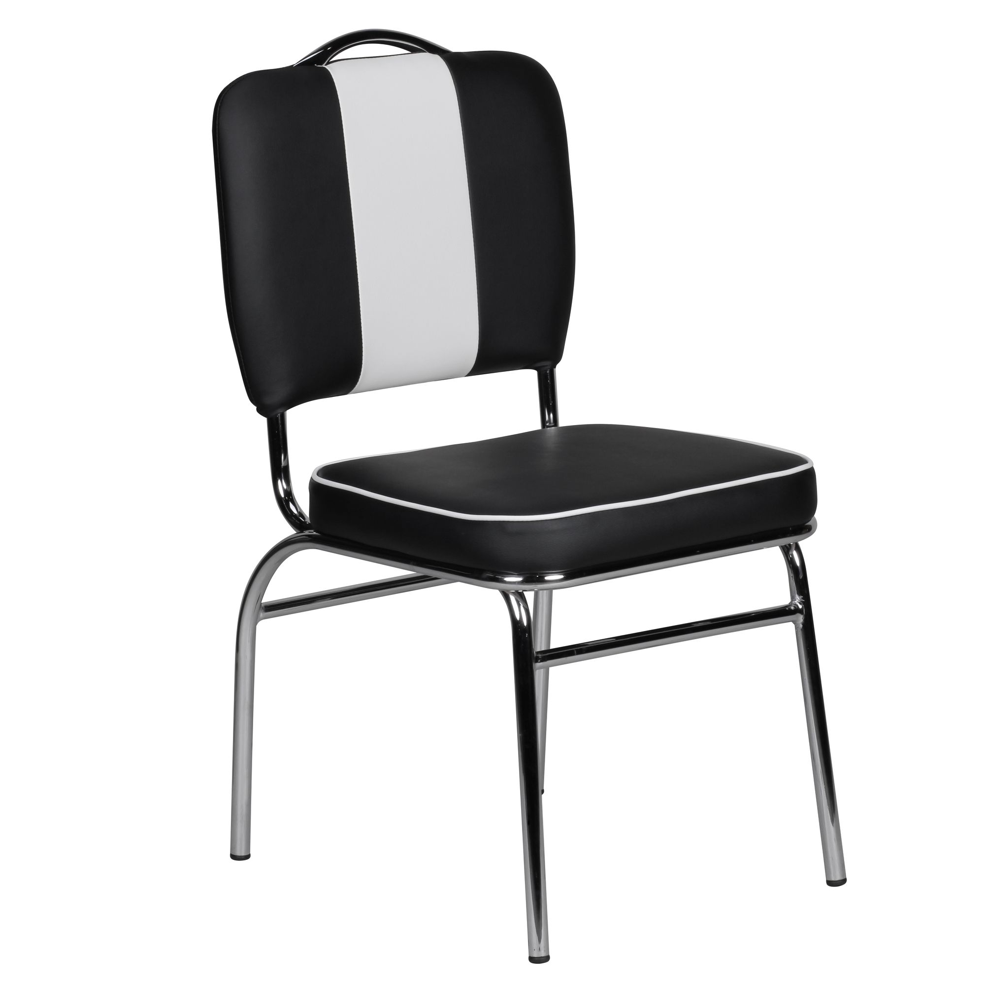 American Diner 50s Retro Dining Chair, Seat With Backrest, Seat Height 47 Cm