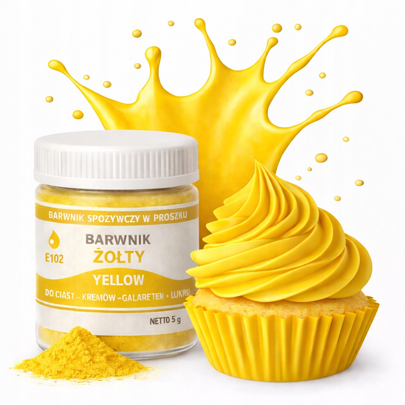 Image of Food Coloring Powder Yellow, Cake Decorating Coloring For Cakes, Pastries, And Ice Cream Mixes