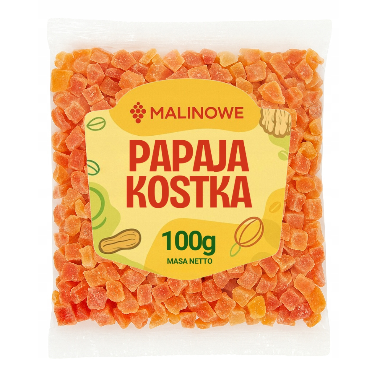 Image of Candied Papaya Cube 100g Dried Papaya In Cube As Premium Quality
