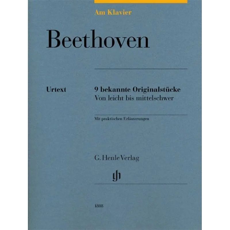 Image of On The Piano 9 Well-known Original Pieces - Paperback - Instrumentation: Piano Solo - Ludwig Van Beethoven - G. Henle Urtext Edition - Book - German - 2016 - Henle, G. Publishing - Ean 9790201818085