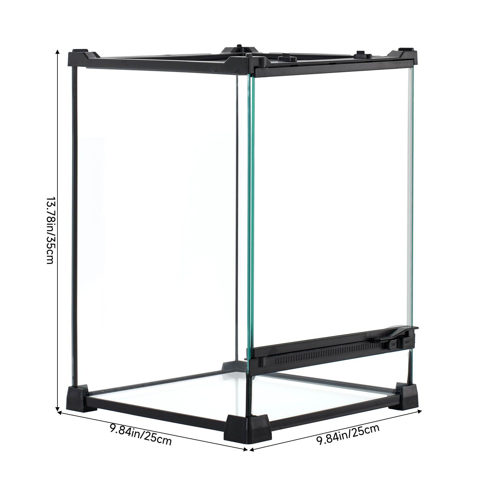 Tempered Glass Reptile Terrarium for Horned Frogs & Lizards, Single/Double Door