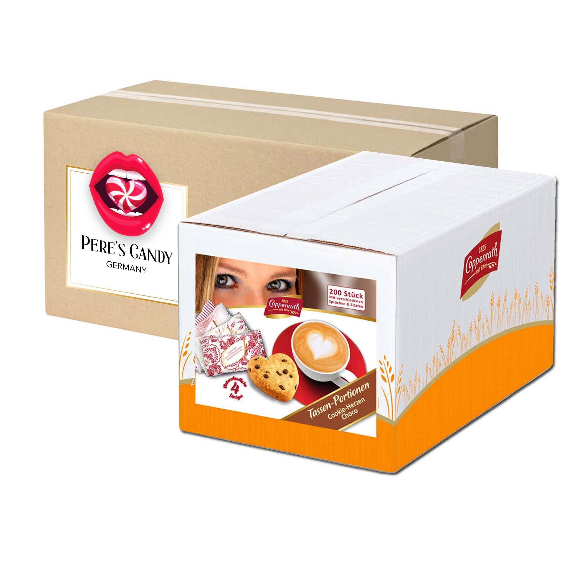 Coppenrath Cookie Hearts Choco, Individually Wrapped In Countertop Dispenser, 1000g, 200 Pieces