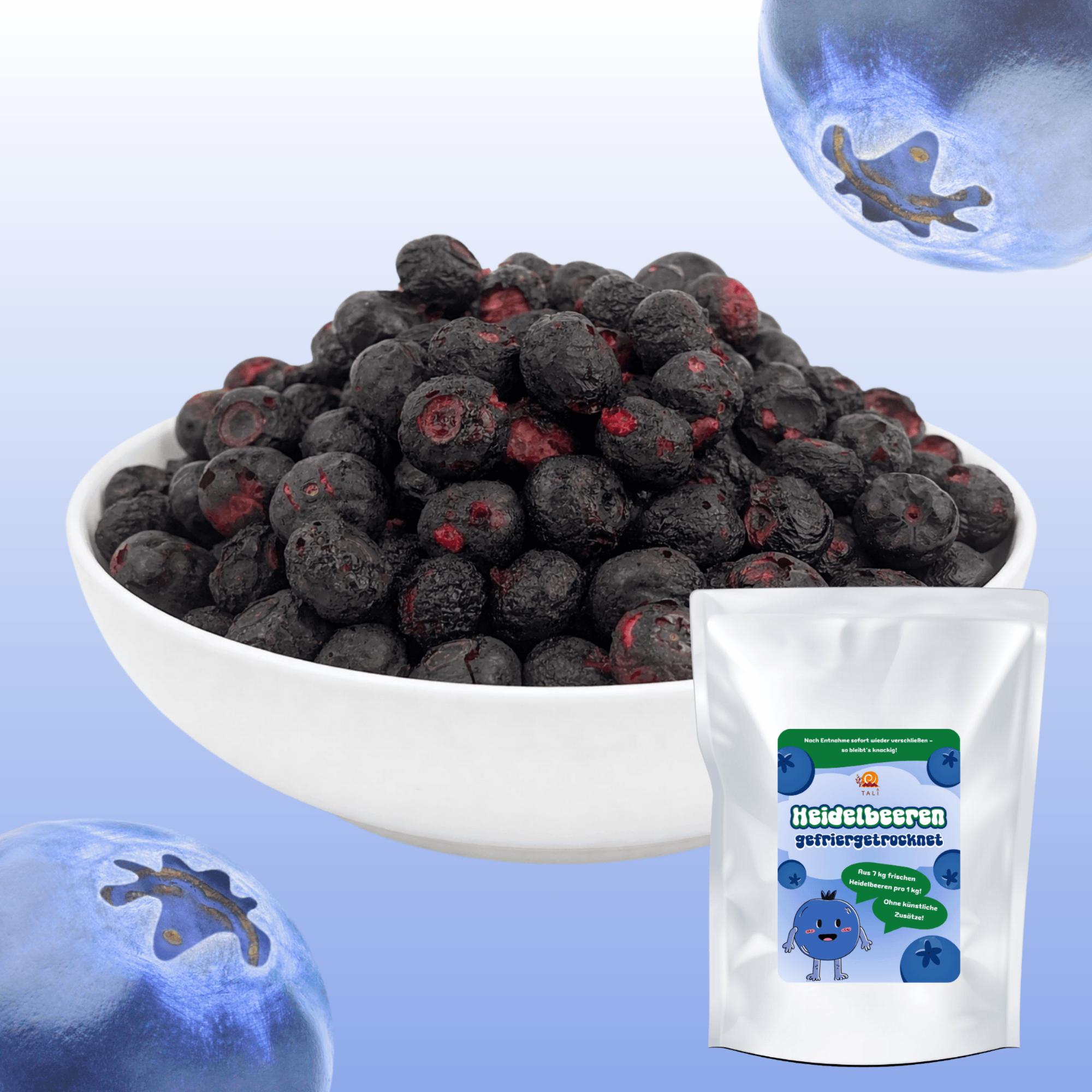 Image of Tali Freeze-dried Blueberries 150 G – Large Sweet Cultivated Blueberries – 100% Fruit, No Added Sugar – Crunchy Snack & Topping