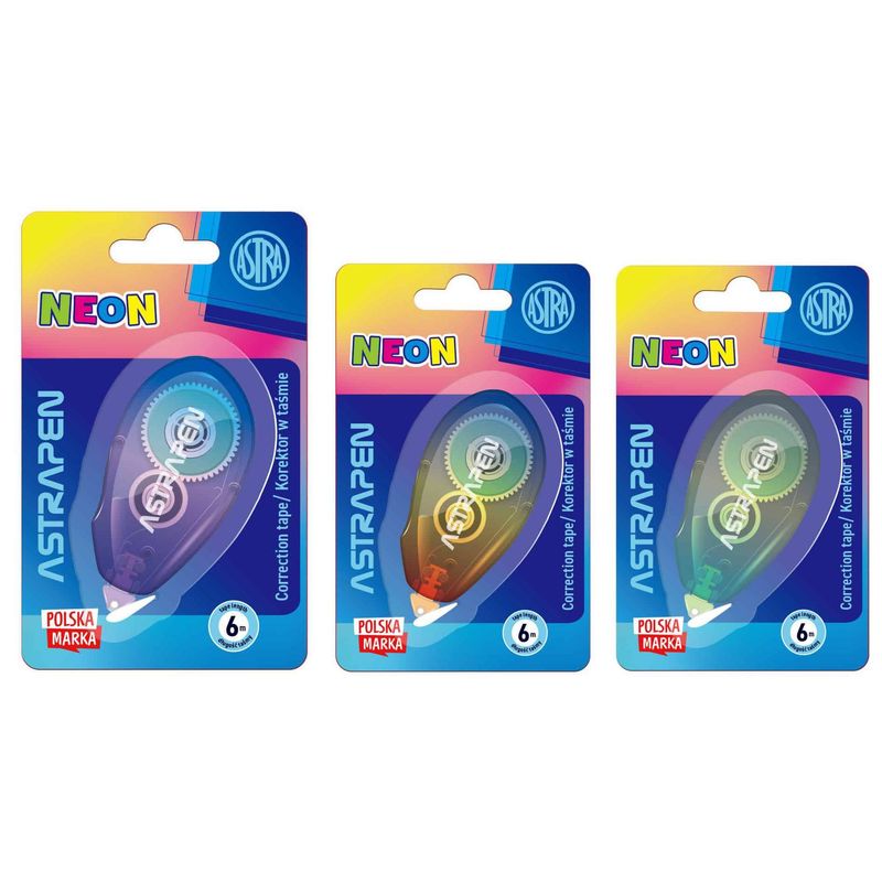 Image of Correction Tape 4.5 Mm X 6 M Neon Line Astrapen , Blister Packaging