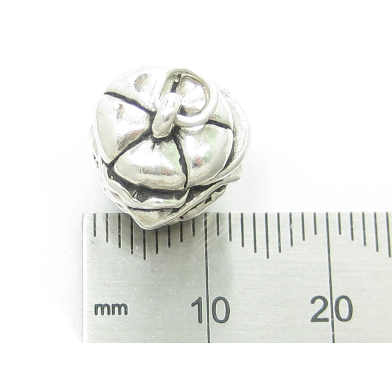 Sterling Silver Hamburger Charm, Fun Food Accessory