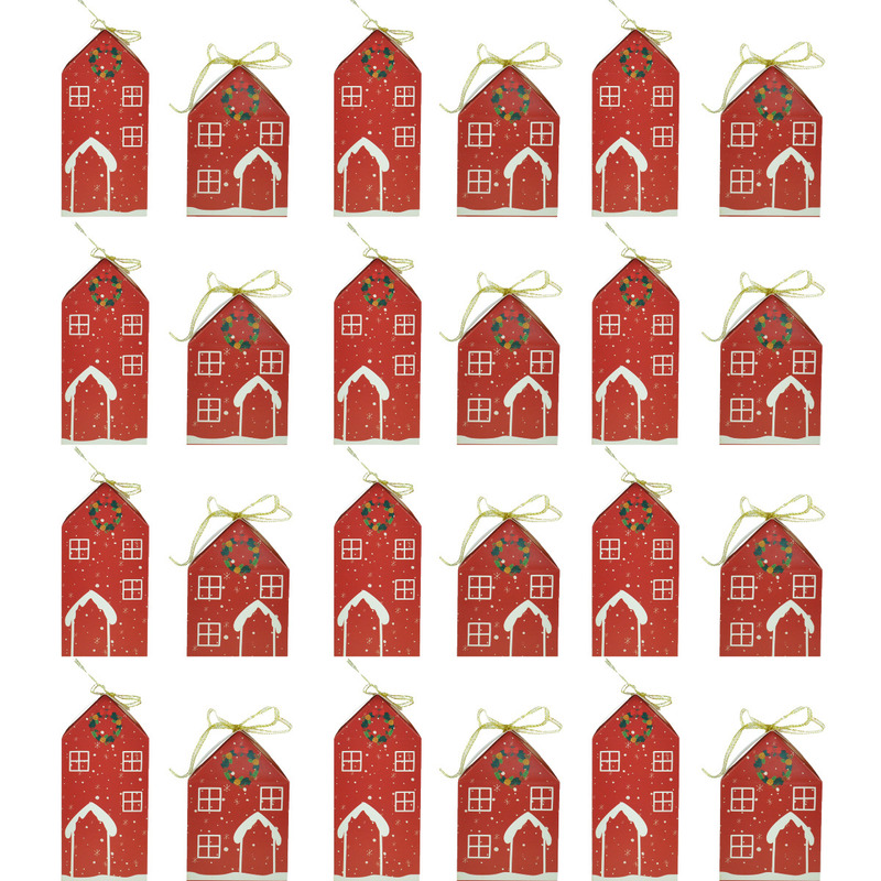 Image of Advent Calendar Diy Christmas House Boxes To Fill Set
