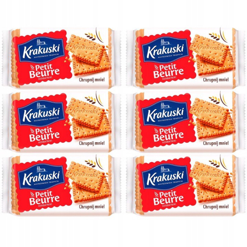 Image of Krakuski Petit Beurre Biscuits, 50g X 6 Pieces
