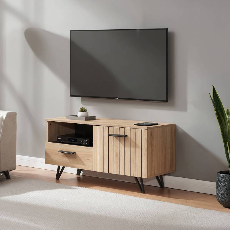 TEMU Mueble de TV 'Perillas con Cajón y Puerta de Óptico'
