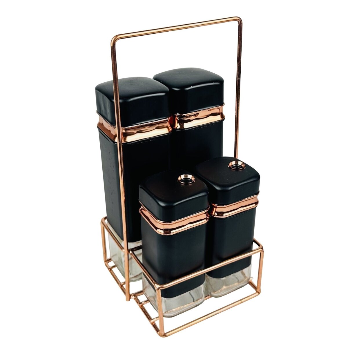 4pcs Spice Rack Set With Sprinkling Function - Practical Storage For Spices