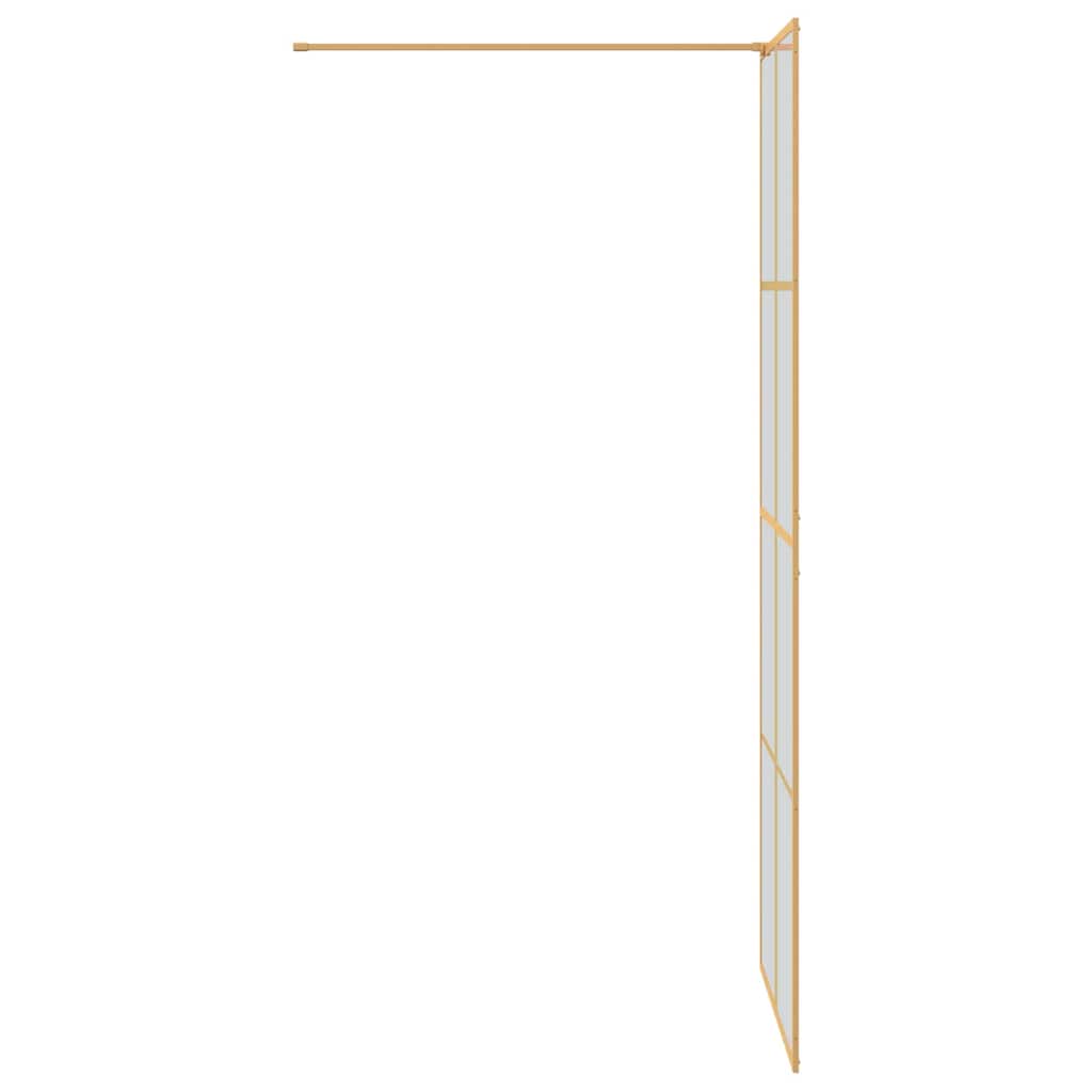Mayfair Walk-in Shower Wall Gold 80 x 195 cm Tempered Glass