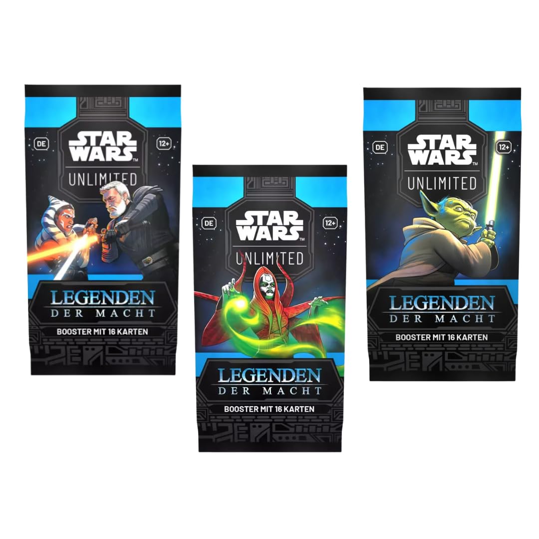 Image of Star Wars: Unlimited – Legend Of 3-pack Booster – Trading Card Game – 16 Cards Per Booster – German