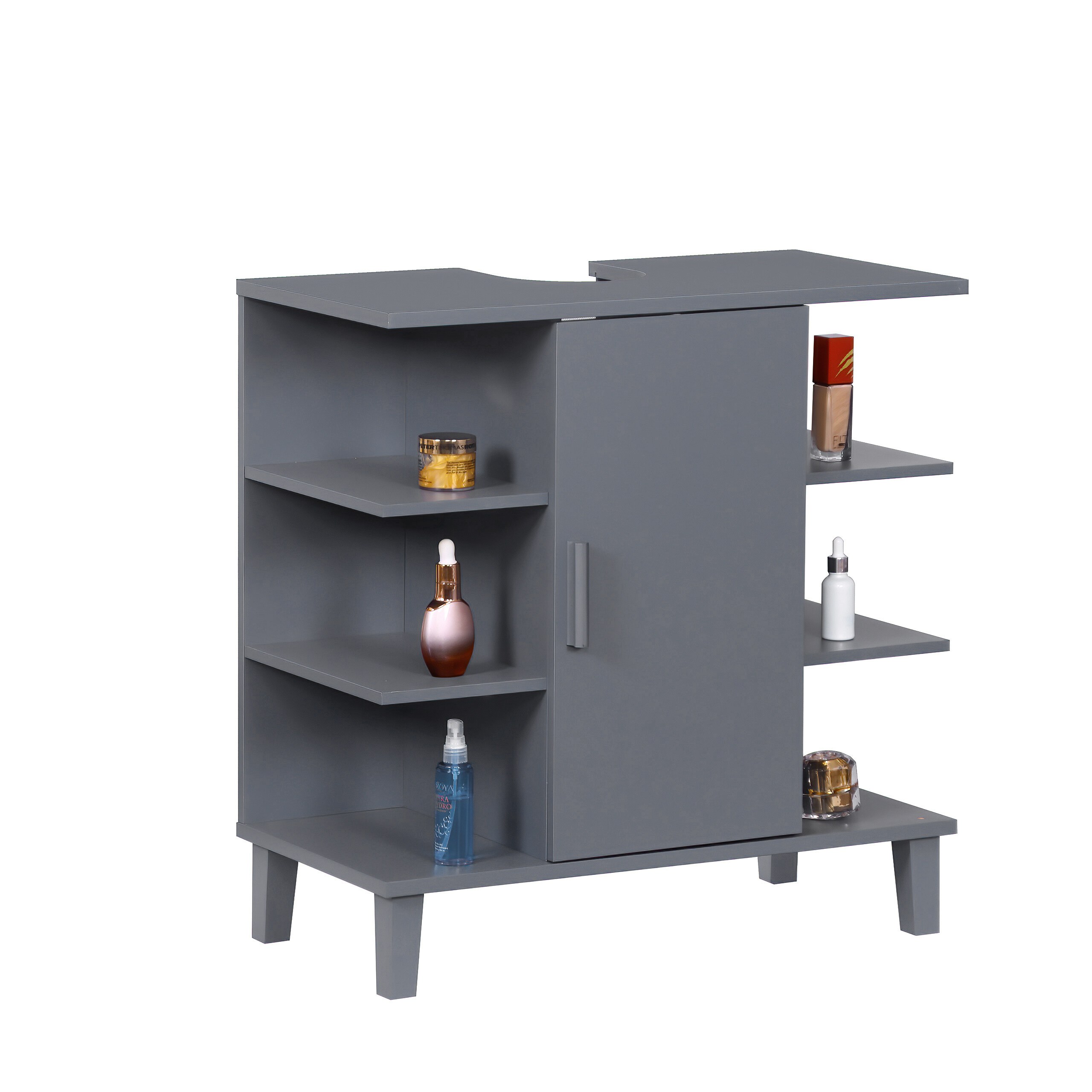 Sink Base Cabinet In Grey - (w)64 X (h)65 X (d)31 Cm
