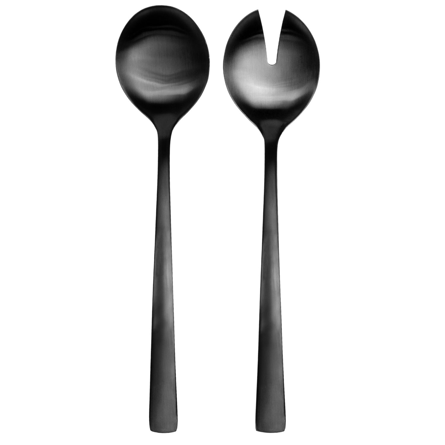 E-shop Intirilife Salatbesteck Set Edelstahl 18/0 - 24.5 cm- Besteckset 2-teilig, Salatgabel, Servierlöffel, Edelstahl poliert, matt,