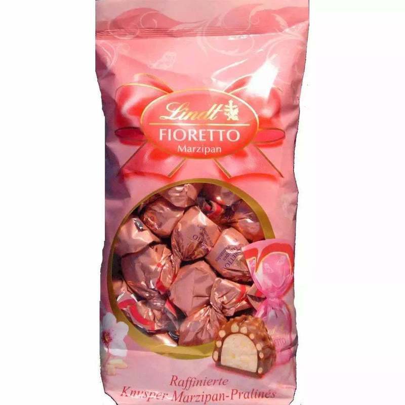 Lindt Fioretto Marzipan & Nougat 600 G - Alpine Milk Chocolate Crisp Pralines