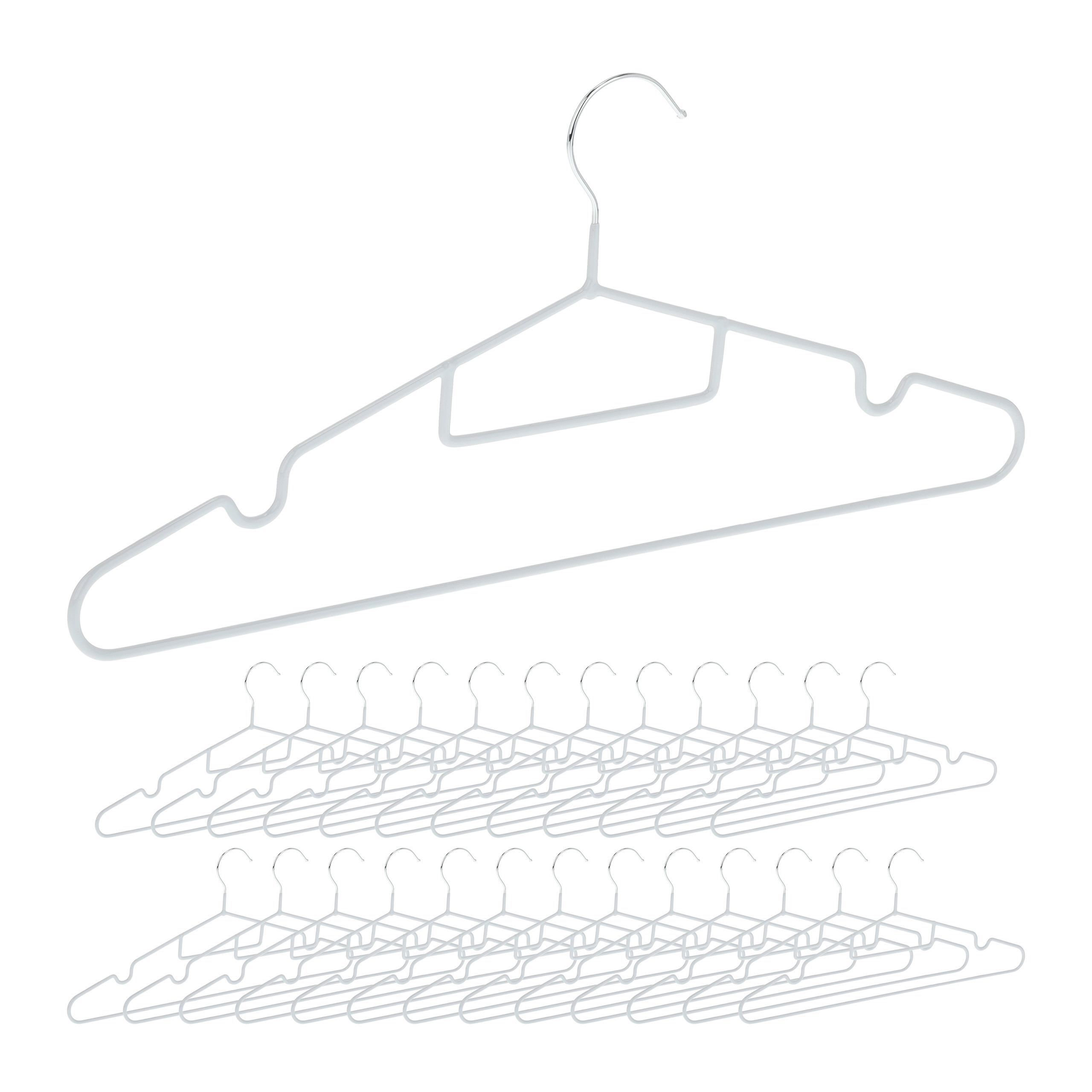 24 Grey Clothes Hangers