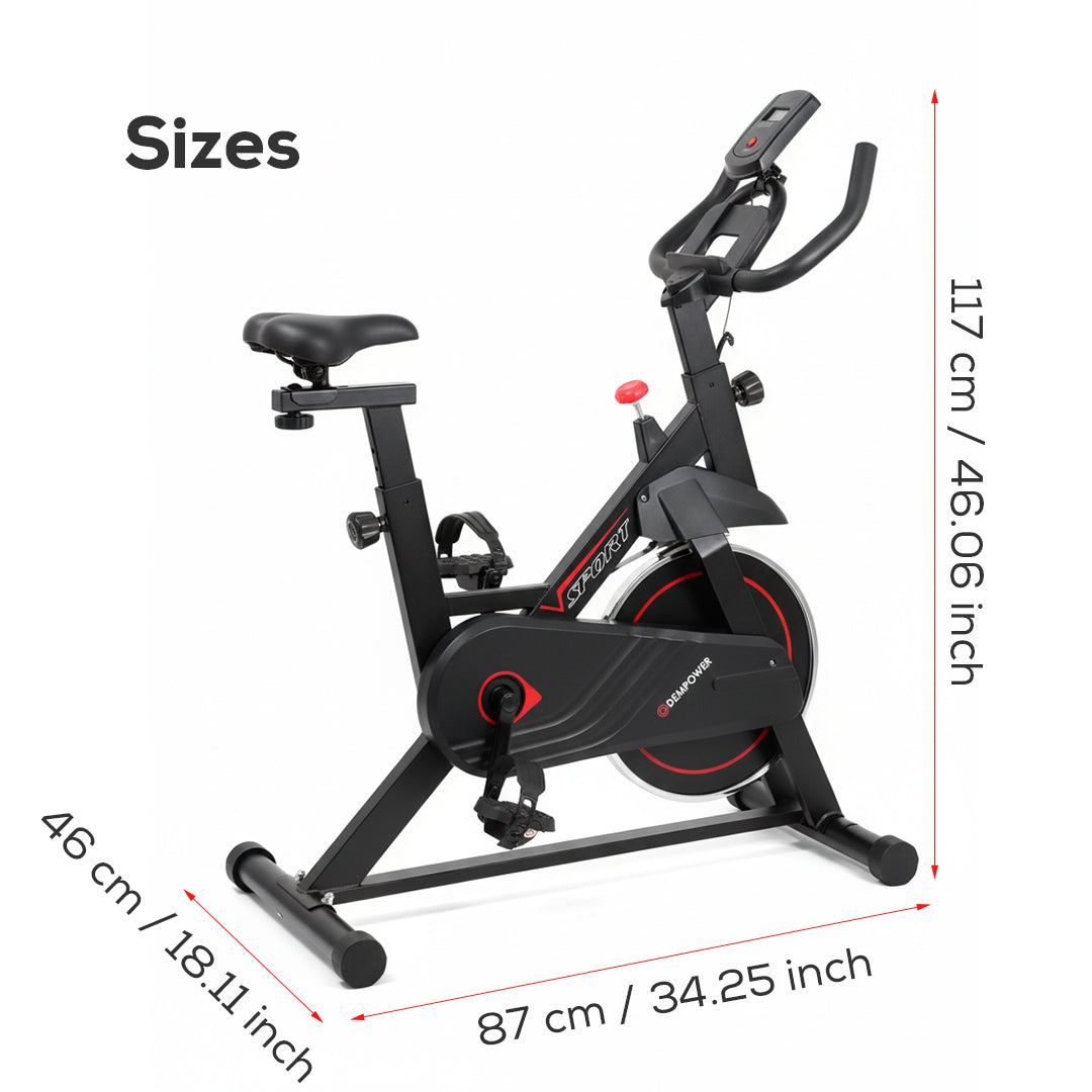 Adjustable, Portable, LCD Monitor Upright Exercise Bike