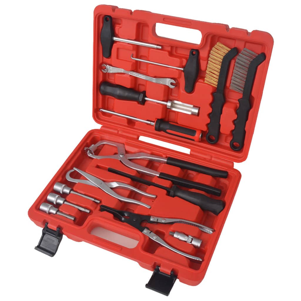 Image of Vidaxl Brake Maintenance And Installation Tool For Drum Brakes, 15-piece Brake Spring Pliers Set