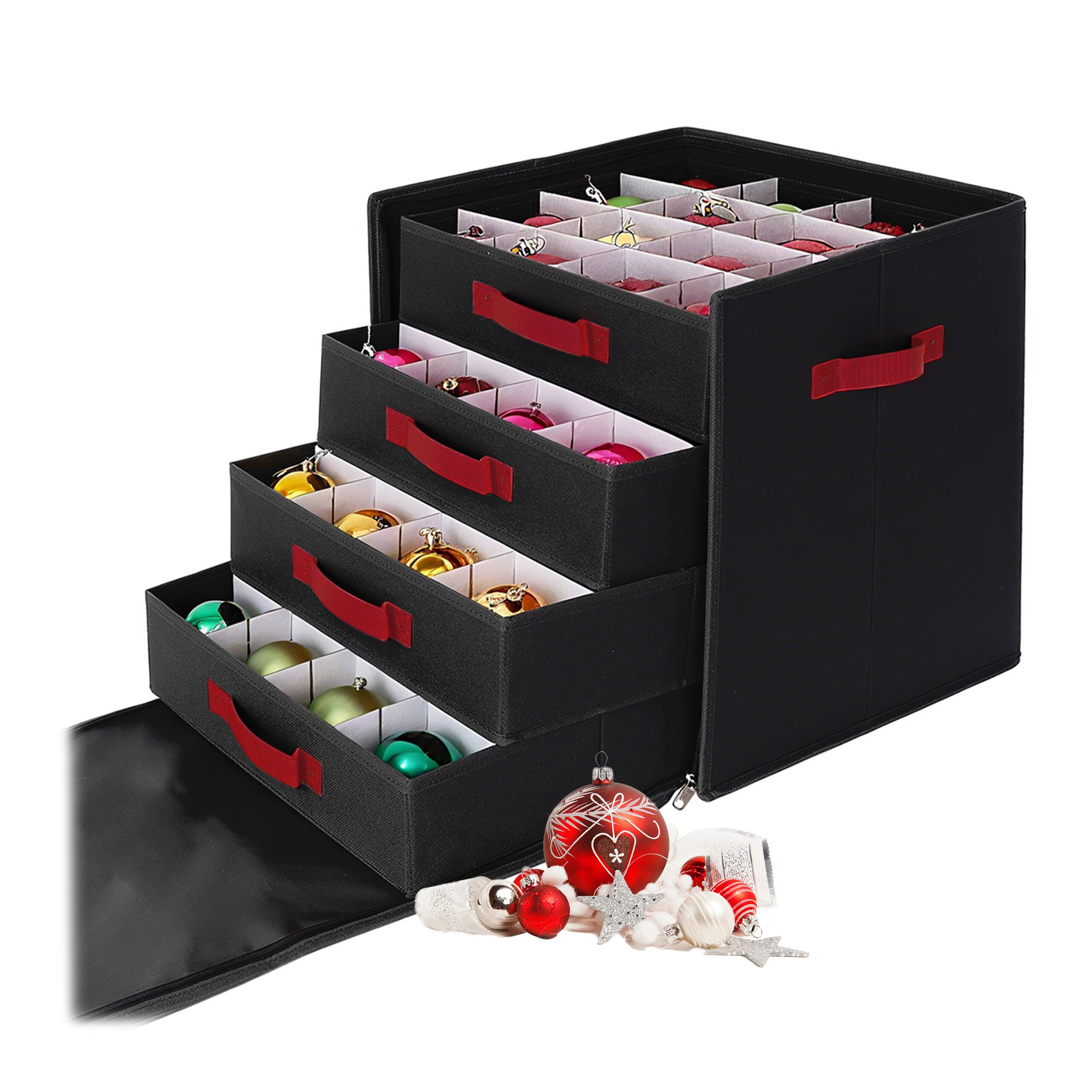 TEMU Christmas Ball Storage Box In Black - (w) X (h)40 X (d) Cm