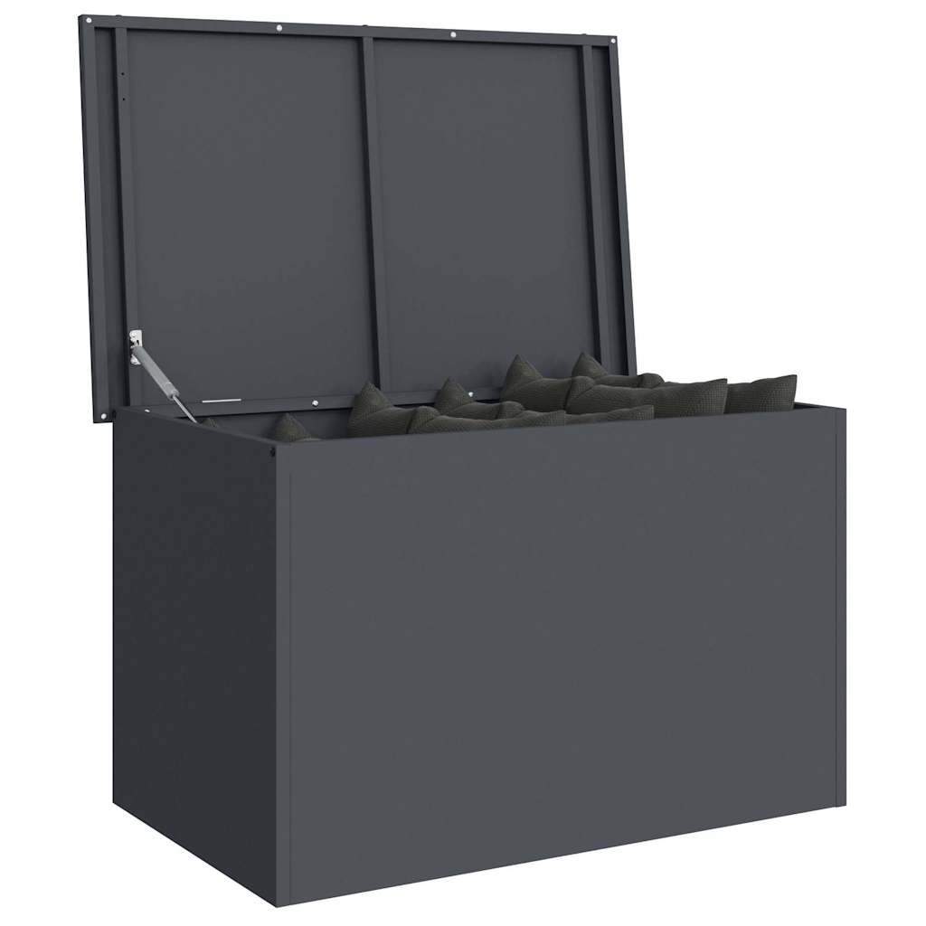Stable Outdoor Storage Box   80x50.5x50cm –   Cold-Rolled Steel Storage Solution for Garden, Terrace & Storage – Durable Steel Sheet Housing with Security Lock – Ideal for Tools, Equipment & Accessories