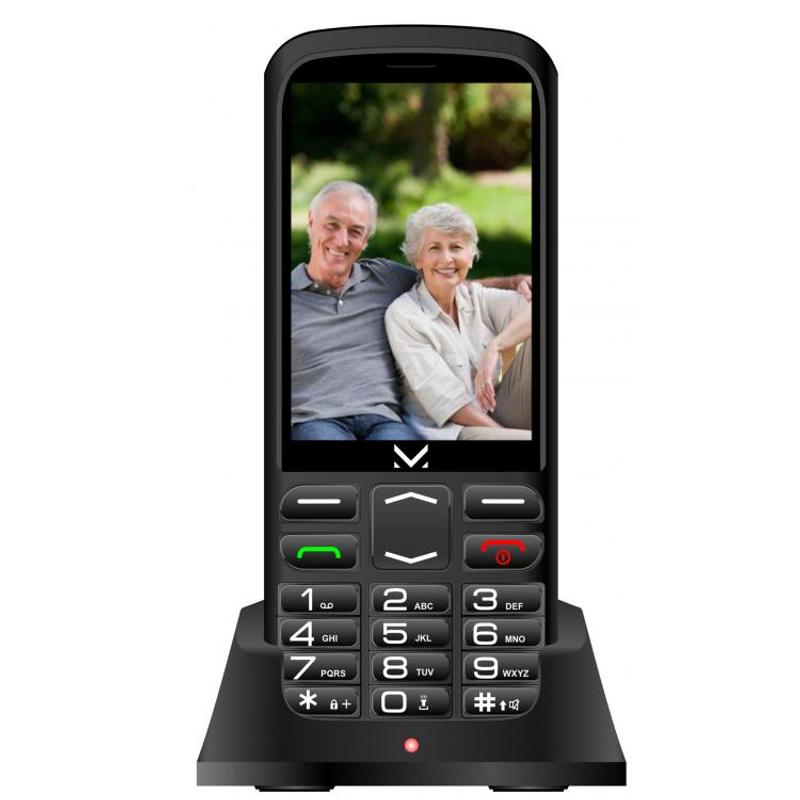 TEMU Majestic 35 Teléfono para Seniors con Pantalla de 3.5", Nano SIM, Audio Inalámbrico, Cámara, Botón SOS, Base de Carga, Ranura para Tarjeta
