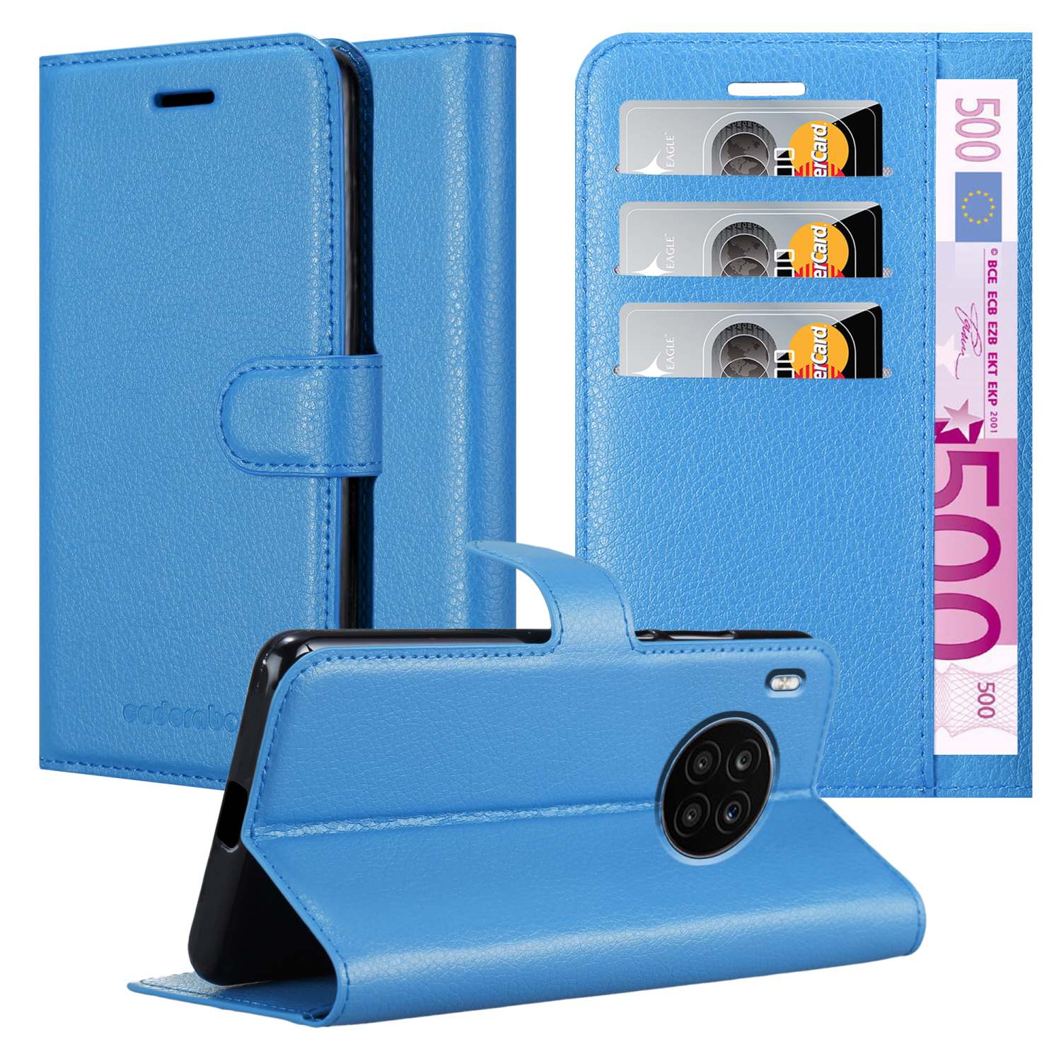 Image of Compatible With 50 Lite Case Protective Cover With Magnetic Closure Stand And Card Slot Flip Case Cover Case Phone Case Book Bag