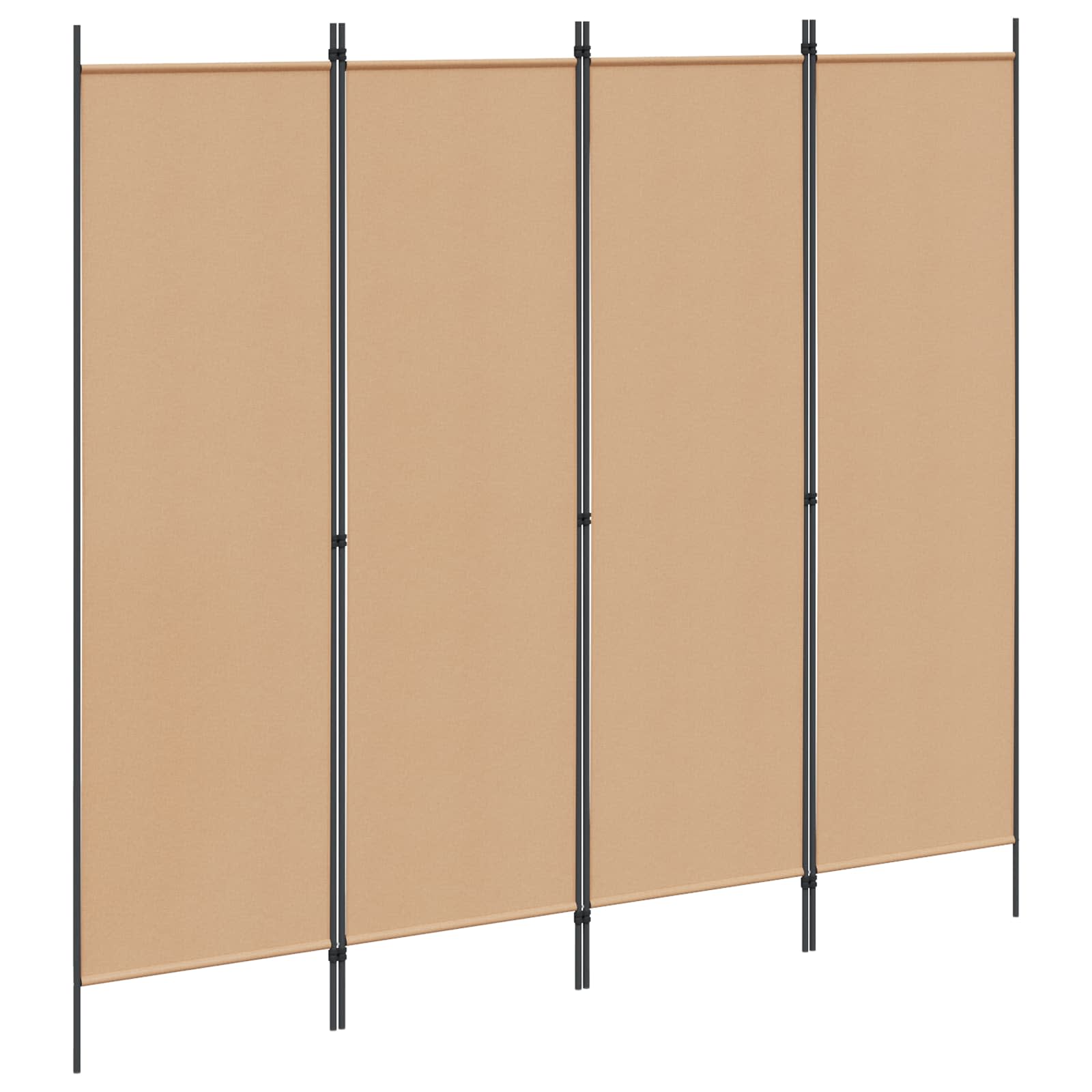 vidaXL 4-panelen Beige 200 x 180 cm Stof, Woonkamer, Moderne Rechthoekige Scheidingswand met Verstelbare Privacy, Decoratieve Scherm, Ruimte, Compact Indoor Kenmerk