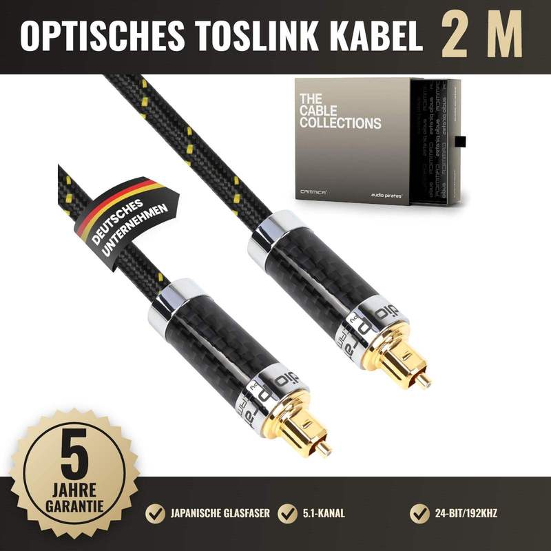 Image of Audio Pirates Optical Fiber Optic Cable Spdif Od: 6.0mm
