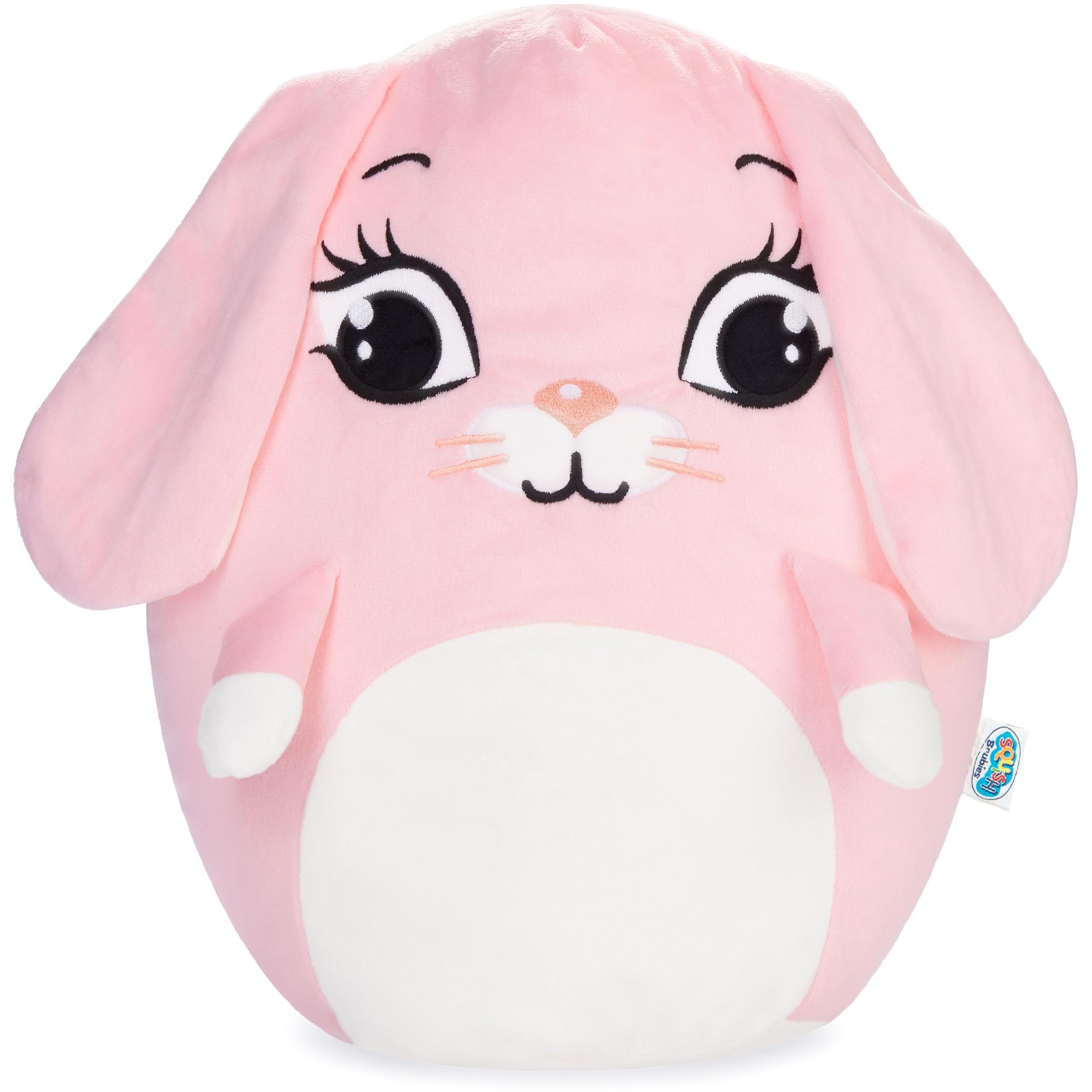 Image of Squishbrubies Holly The Bunny - 35 Cm Plush Toy - Super Soft Plush Stuffed Animal - Plush Toy For Cuddling, Gifting, And Collecting - White And Pink