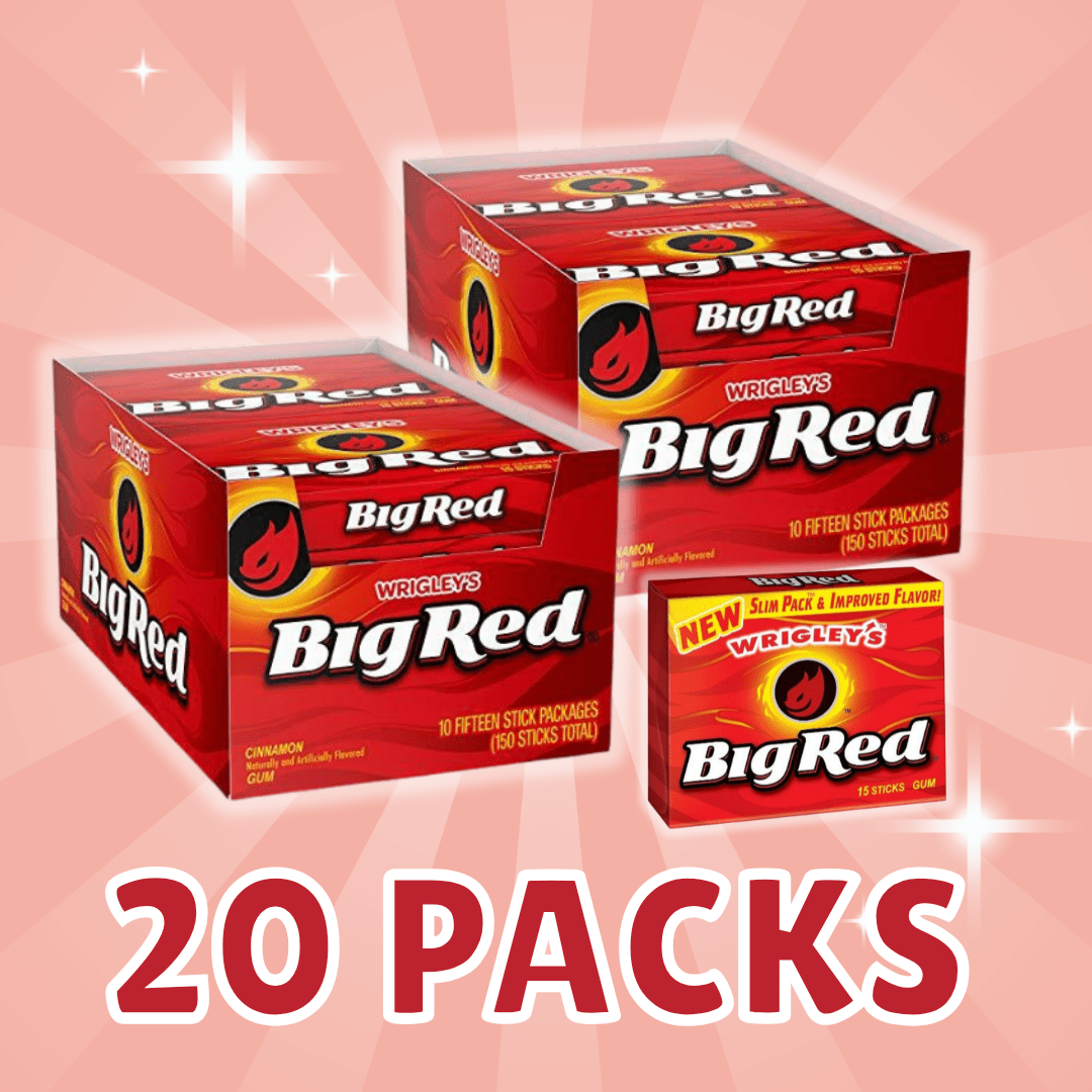 20x Wrigley's Big Red Chewing Gum - Cinnamon - 20x 15 Sticks