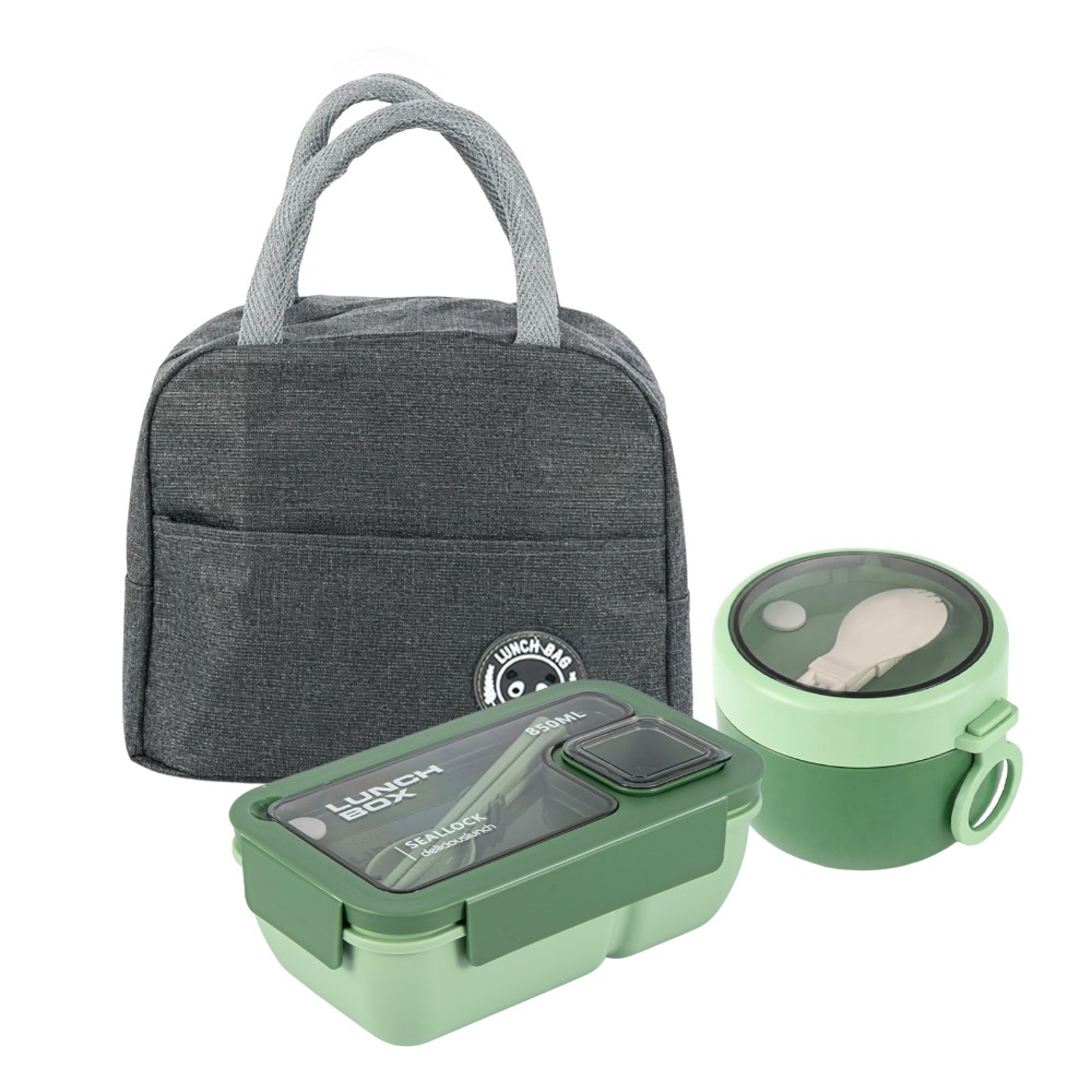 TEMU Bento Box For Adults Lunch Box Set With Insulated Lunch Bag Utensils Leakproof Oats Container Meal Prep Containers For Work Travel