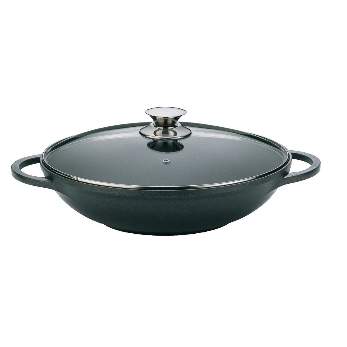 Chef's Finger Wok Wok Pan Wok Pot Induction 36cm Aluminum With Lid Frying Pan Marble Coating
