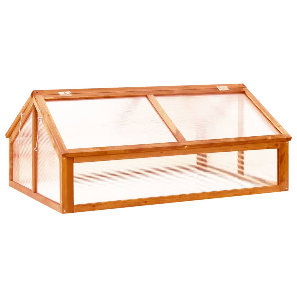 Vidaxl Greenhouse 114x80x50 Cm Fir Wood Grey/brown