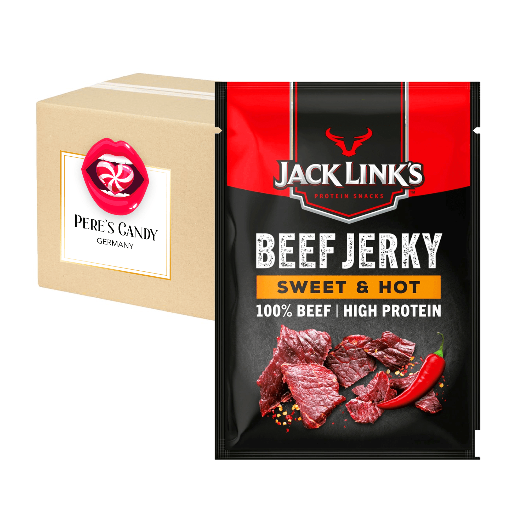 Jack Links Beef Jerky - Sweet & Hot 6x25g