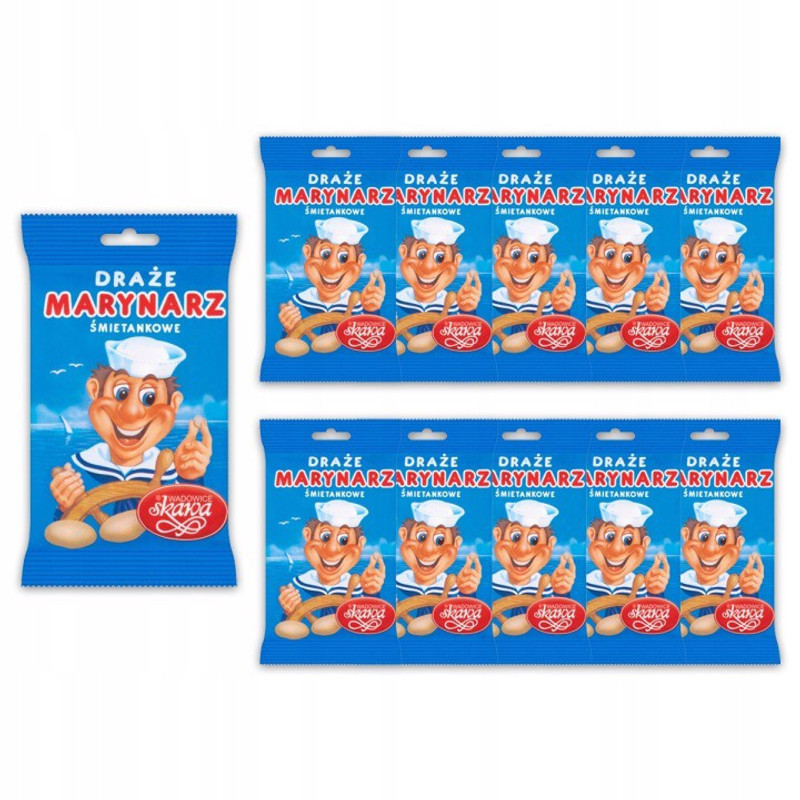 Image of Wadowice Skawa Marynarz Cream-filled Dragees 70 G X 10 Pieces