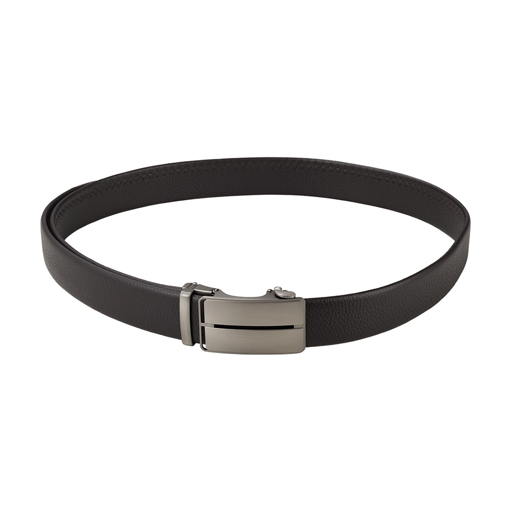 Men's Adjustable Ratchet Waist Belt with Smooth Automatic Fastening Buckle