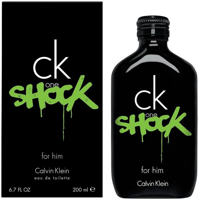 Calvin Klein Shock Edt Men's Eau De Toilette 200 Ml, Aromatic-spicy Fragrance With Notes Of Lavender, , Cucumber, , Pepper, Basil, Tobacco, Patchouli, Amber, And Musk