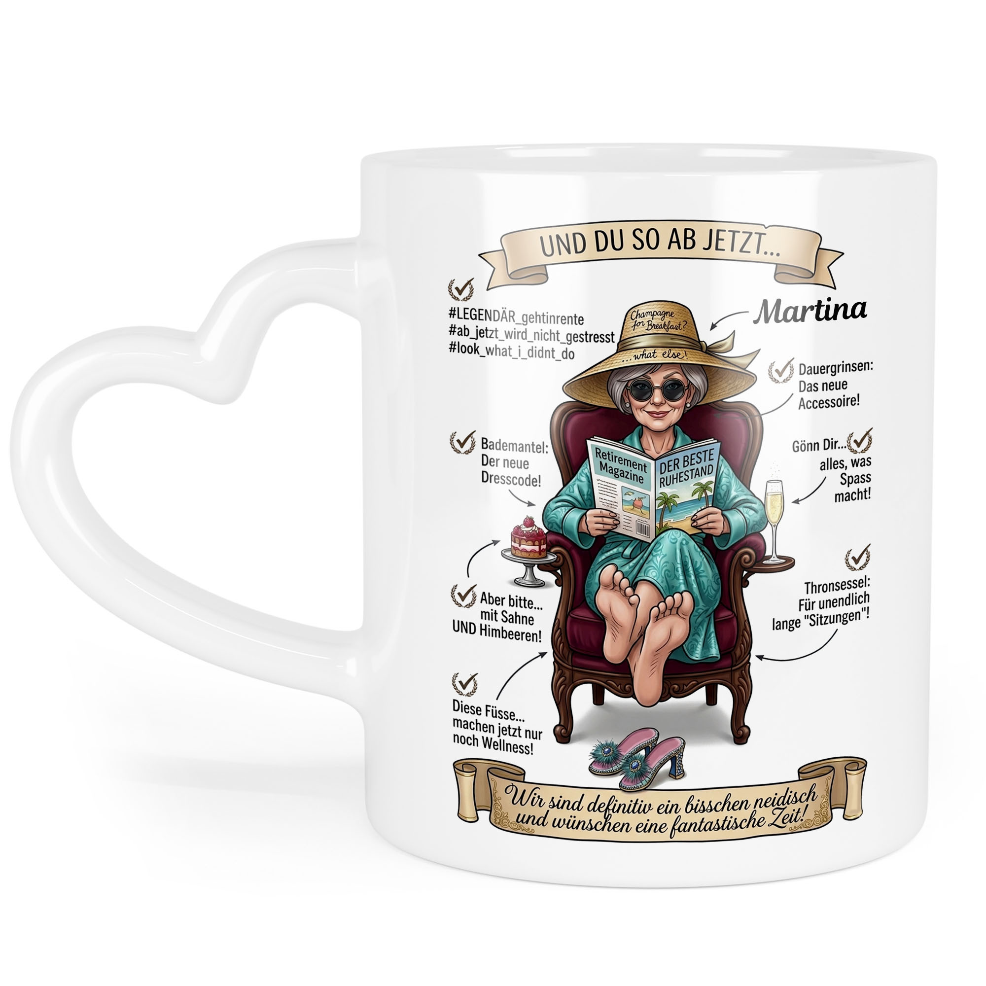 Personalized Gift For Retiree's Rest, Farewell, Pension Women, Pension Coffee Cup -