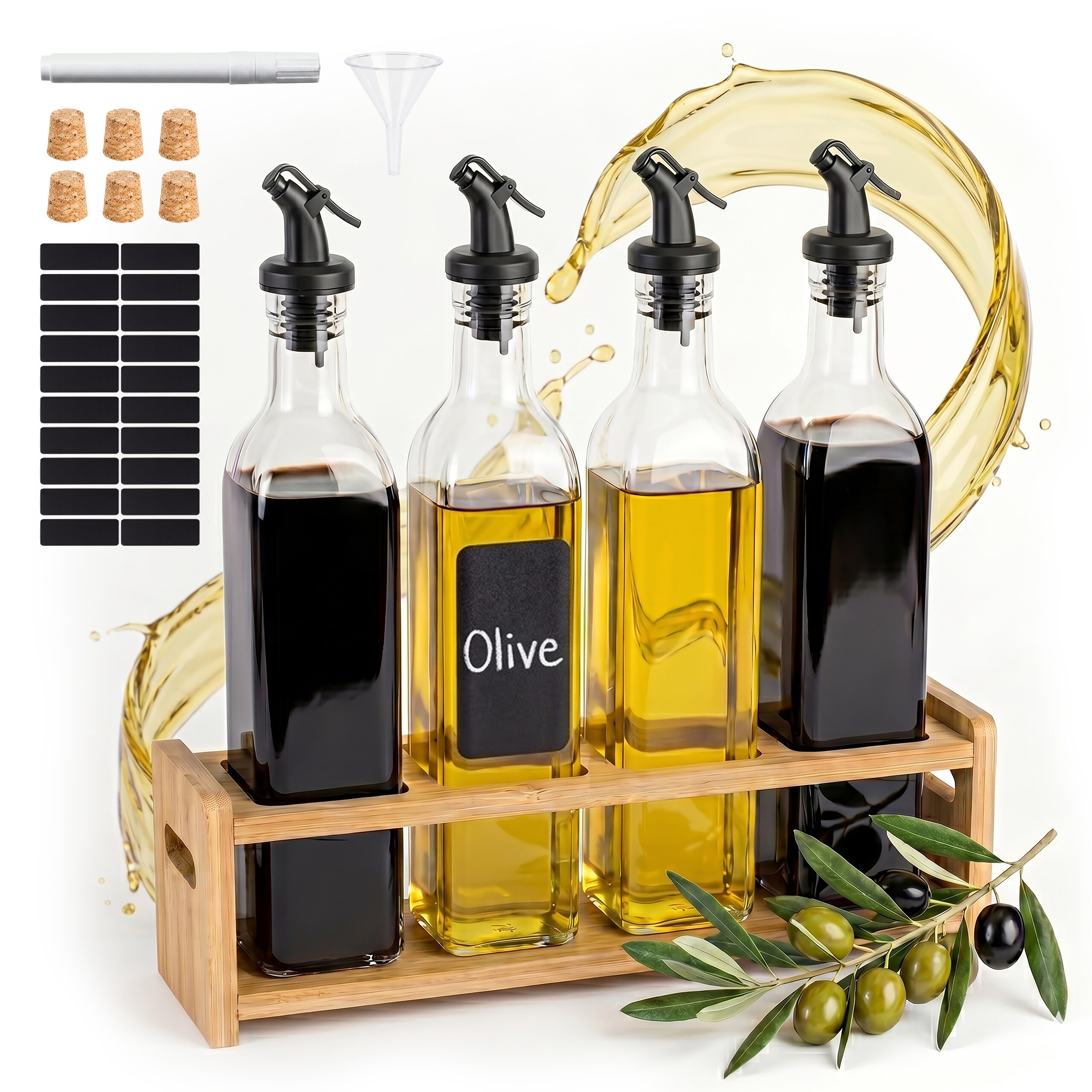 Image of 4 X Oil Bottle Set - 500 Ml