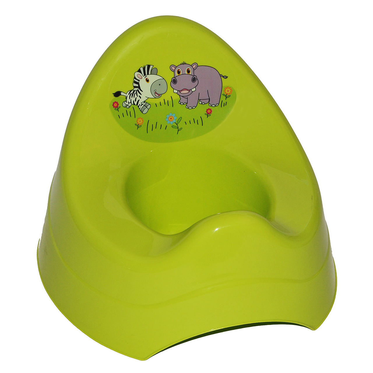 Image of Large Potty / Night Potty - With High Backrest + Splash Guard - Zoo Animals - Baby Potty / Child Potty / Training Potty - Toilet Trainer Seat Wc