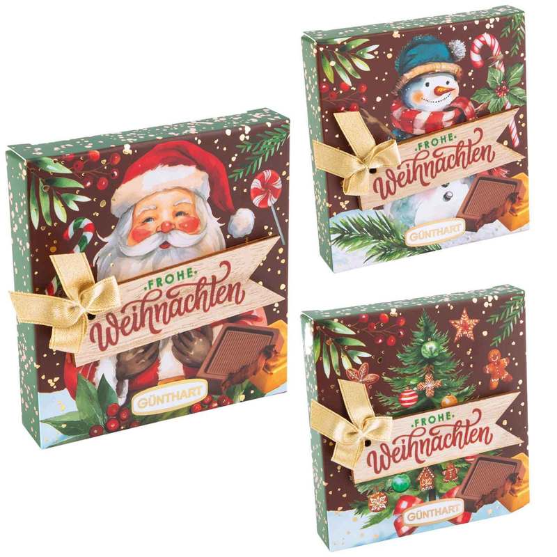 Image of Günthart Small Chocolate Gift Set With Wooden Decoration, 38g