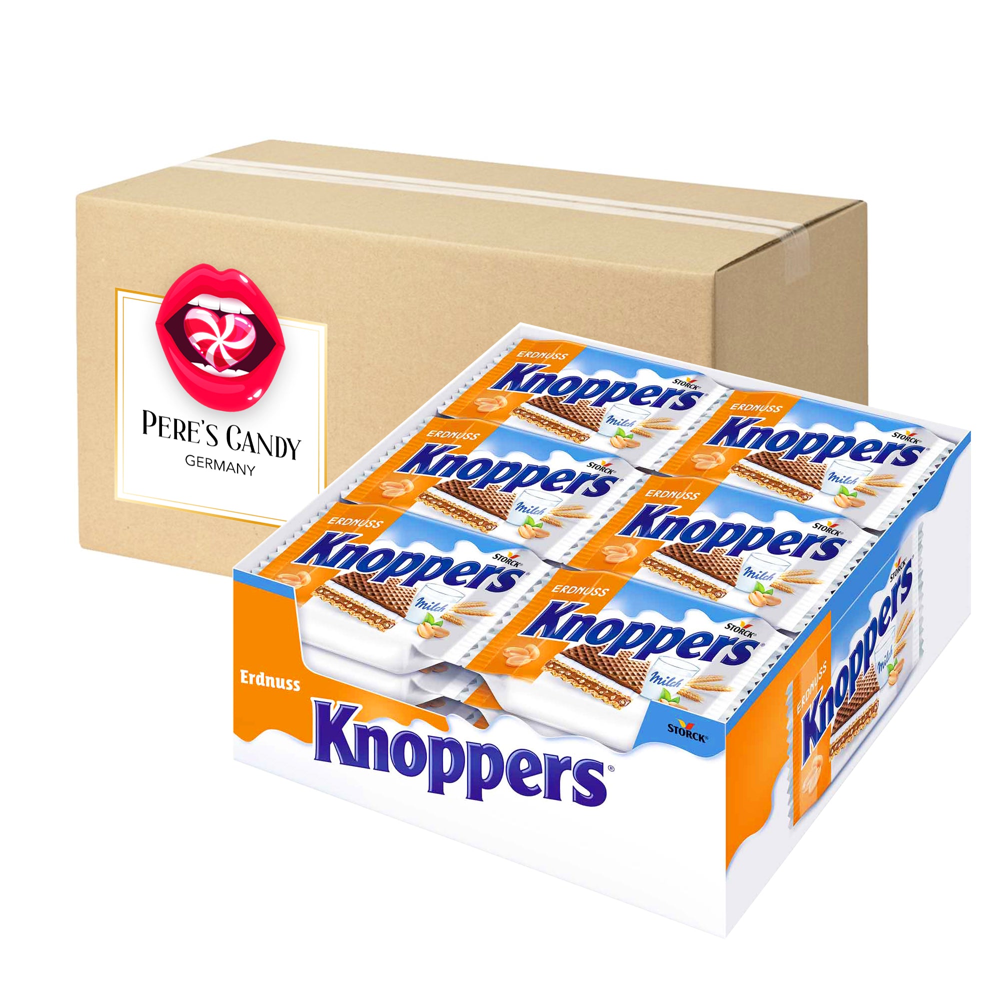Knoppers Peanut Wafer Slices, 24-pack