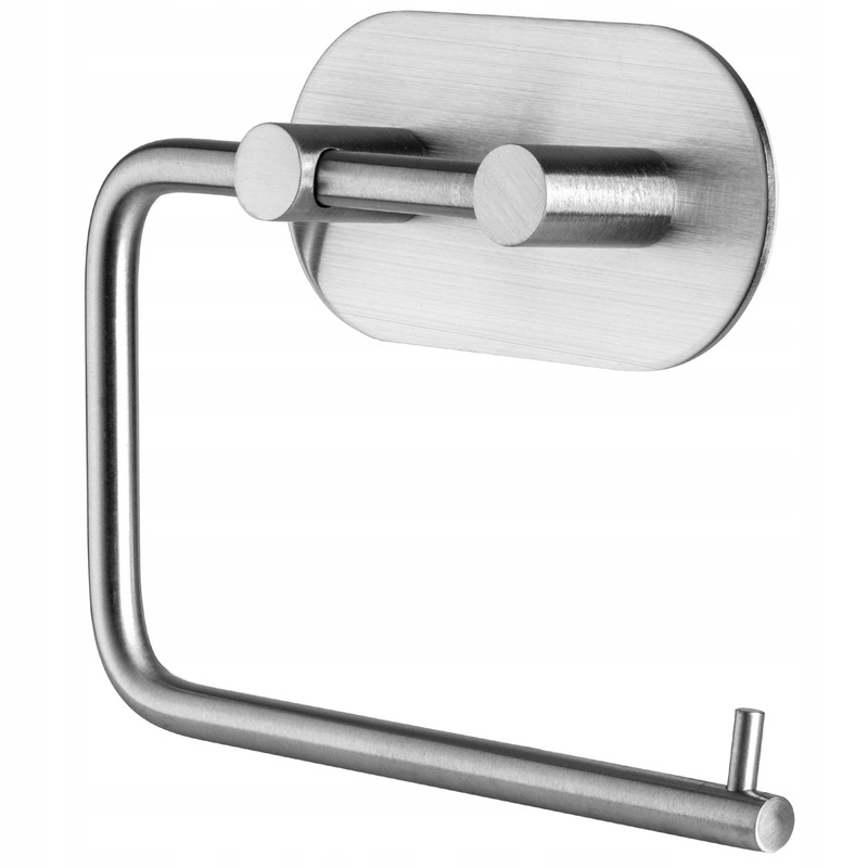 Kadax Holder Hook For Toilet Paper Without Drilling Self-adhesive Silver Wc