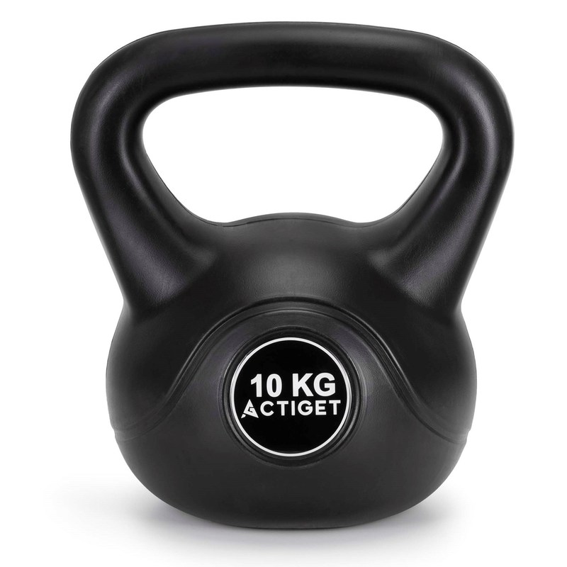 E-shop ACTIGET 10 kg Kettlebell, ABS-Trainingsgewicht, schwarze Hantelkugel