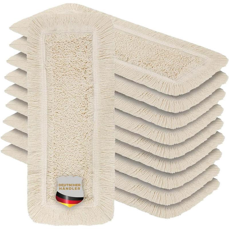 E-shop Okaei 8 Stück Wischmopp Bezug (40 cm) - Bodenwischer-Wischbezug zur Trocken- & Nassreinigung - Bodenwischer-Bezug für alle Gängigen