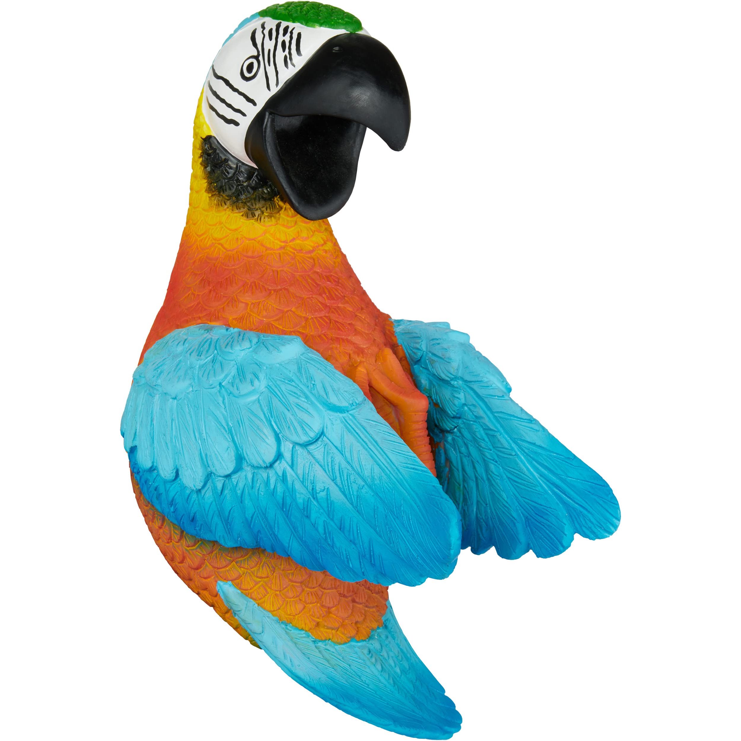   flaschenhalter durstiger papagei - flaschenhalter trinkende tiere - flaschenständer lustig - vogel deko figur handbemalt bunt bar  zubehör - witzige dekoration   geschenk