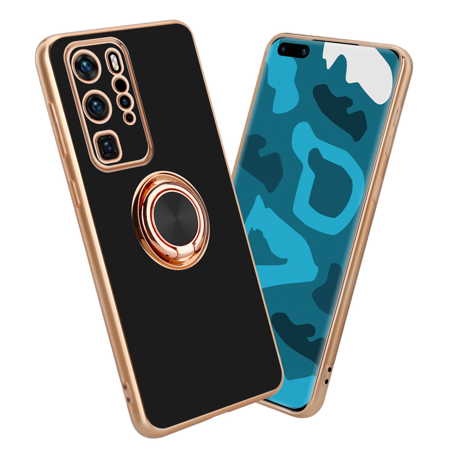 Image of Case Compatible For Huawei P40 Pro With Ring Protective Of Flexible Tpu Silicone With Camera Protection And