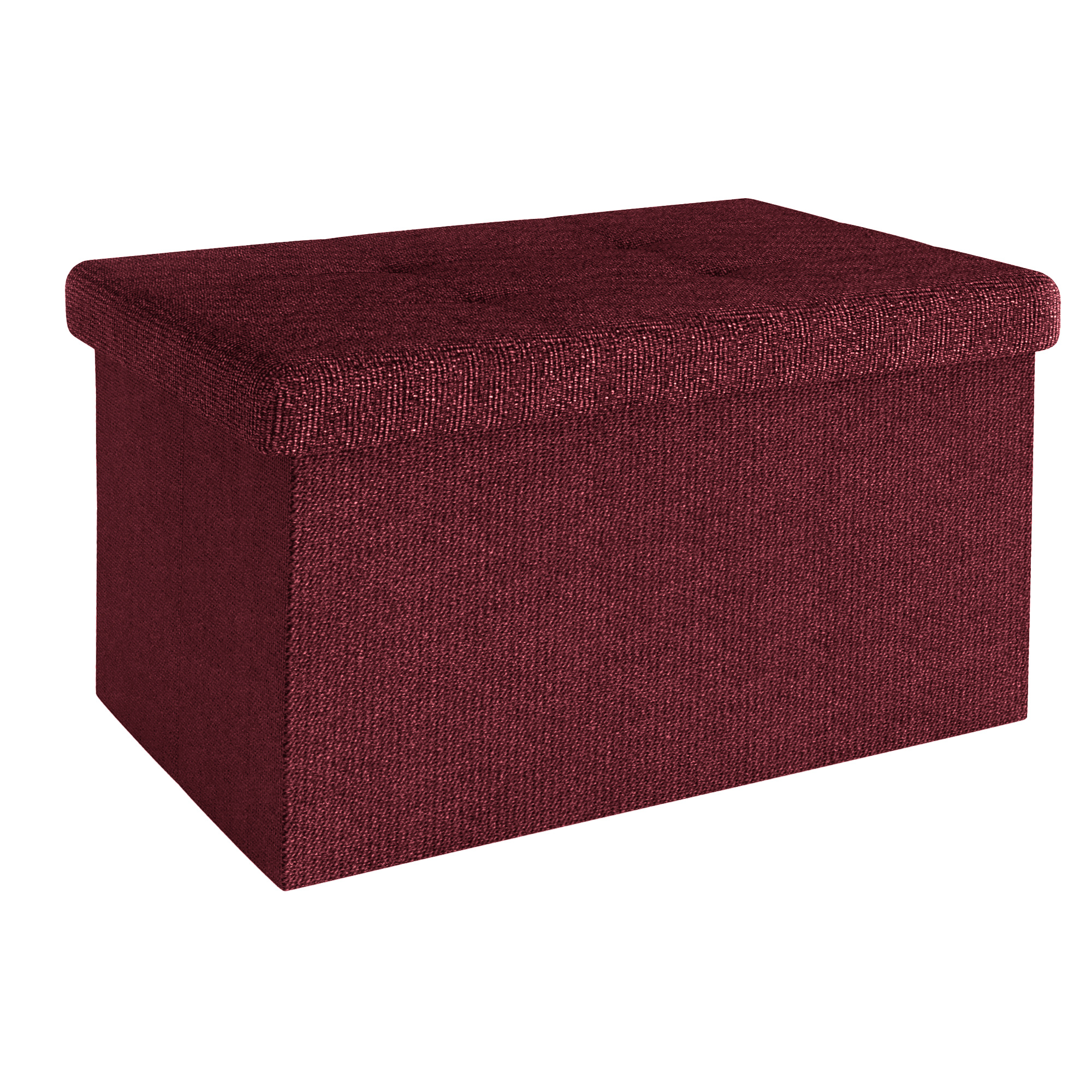 Intirilife Folding Bench 49x30x30 Cm Stool Cube With Lid And Storage Of Fabric With Compartments - Sitzcube Footrest Foldable Storage Box Chest Stool